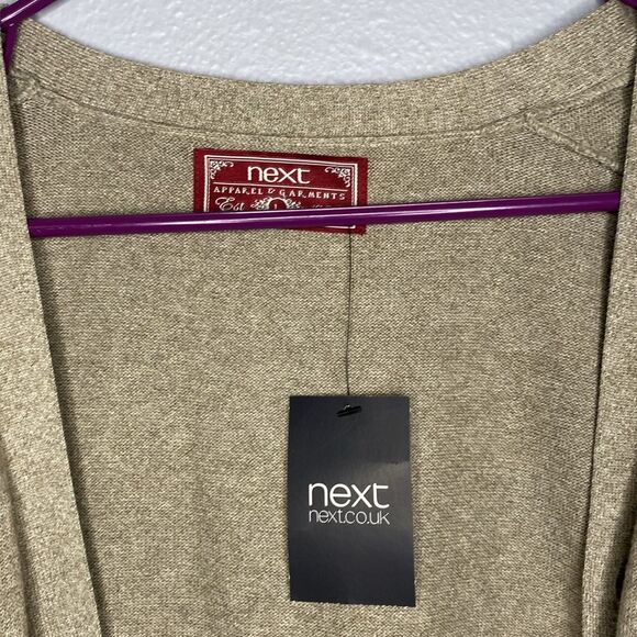 NWT New Next Apparel & Garments Taupe Sleeveless Button Up Vest Size Large - Picture 2 of 10